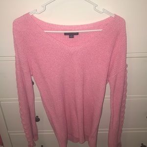 Women’s AE pink size S v-neck cotton sweater